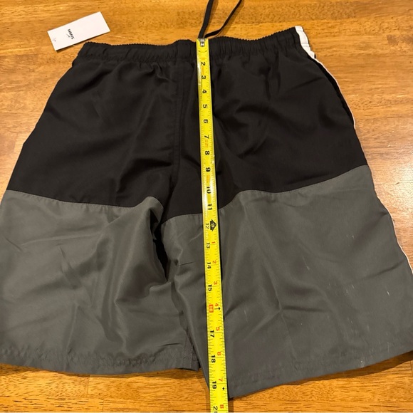 NIKE Mens Black Gray Mesh Lined Split Swim Volley Shorts Small NESSA568 001 New - Picture 8 of 9